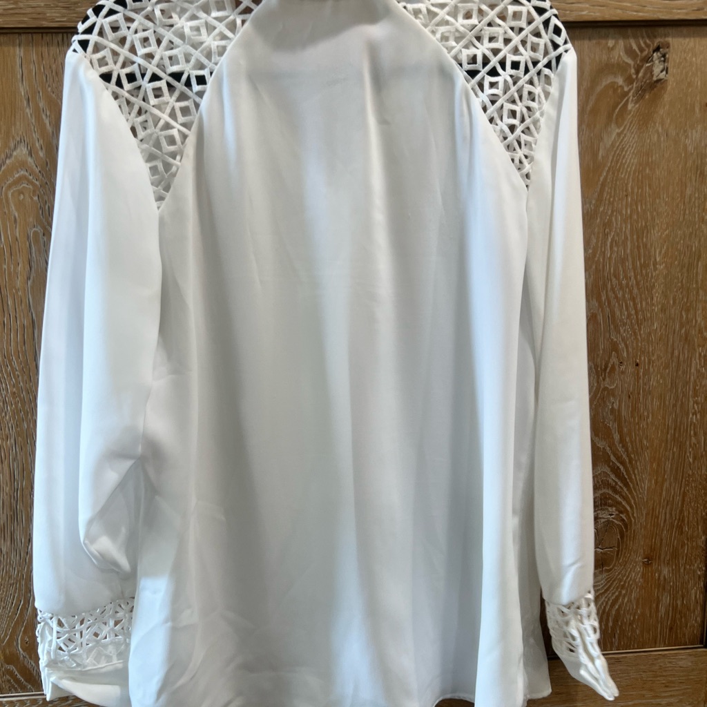 Anne Fontaine White Long Sleeve Blouse - Camille
